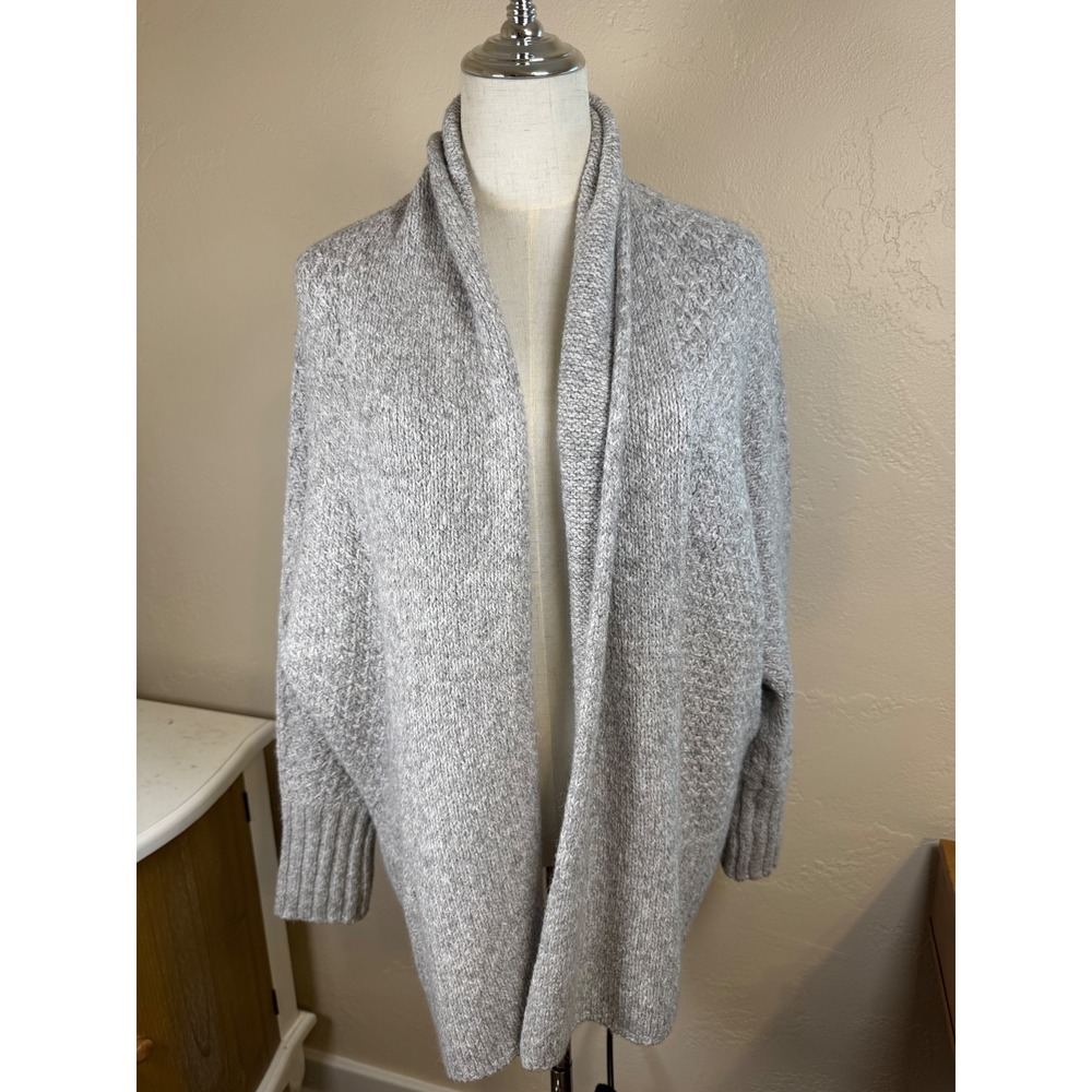 Angel of the North Gray Oversized Shawl Collar Cardigan Sweater Womens Medium